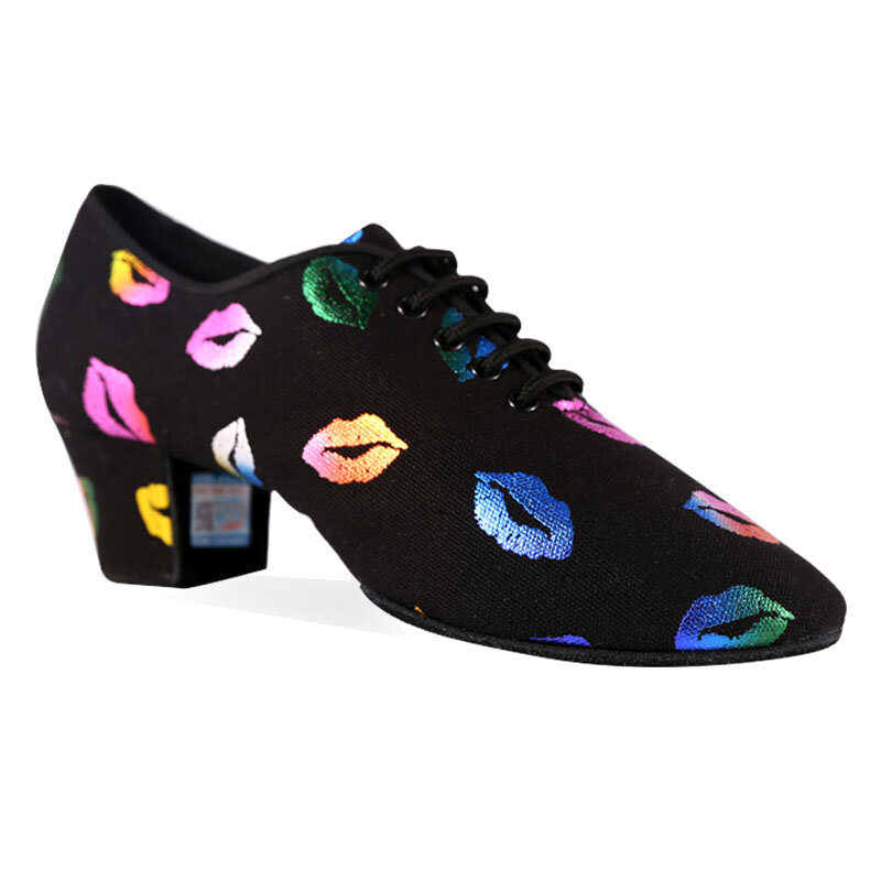 2019 nuove donne scarpe da ballo da sala BD Lip Print scarpe da insegnamento tacchi per le donne scarpe da ballo Salsa latina suola divisa