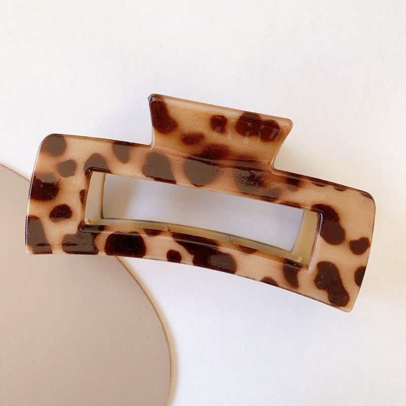 Moda grampos de cabelo para meninas de plástico leopardo garra clipe geometria elegante forma feminina grampos de cabelo acessórios para o cabelo novo garra de cabelo