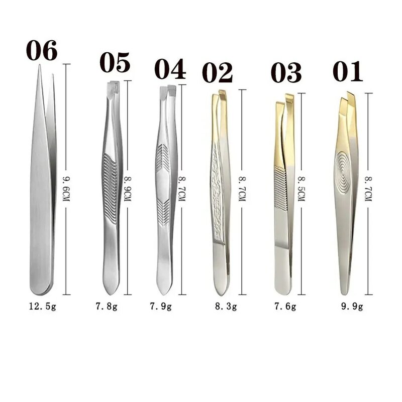 1pc Edelstahl Schräg/Spitze/flache Augenbrauen Pinzette für Gesichts haar ein gewachsene Haaren tfernungs werkzeug Pinzette zum Zupfen von Augenbrauen