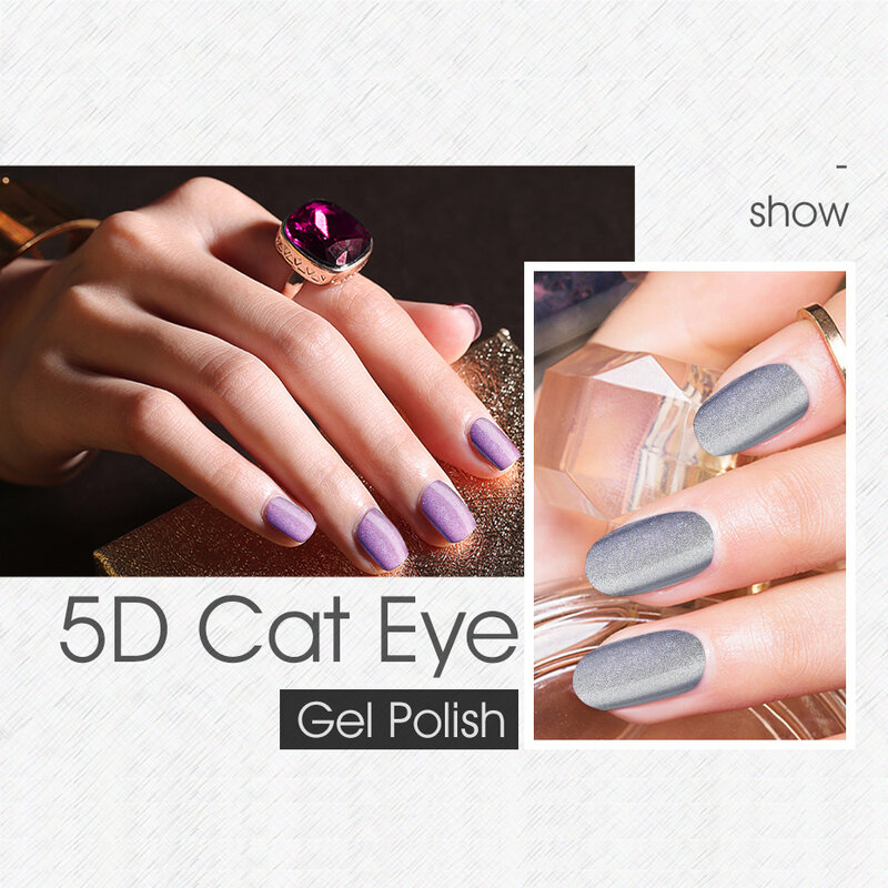 Elite99 10ml Cat Eye UV Gel Nail Polish Soak Off Nail Art Varnish Semi Permanant Lacuqer 5D Effect Magentic Gel For Nail Art