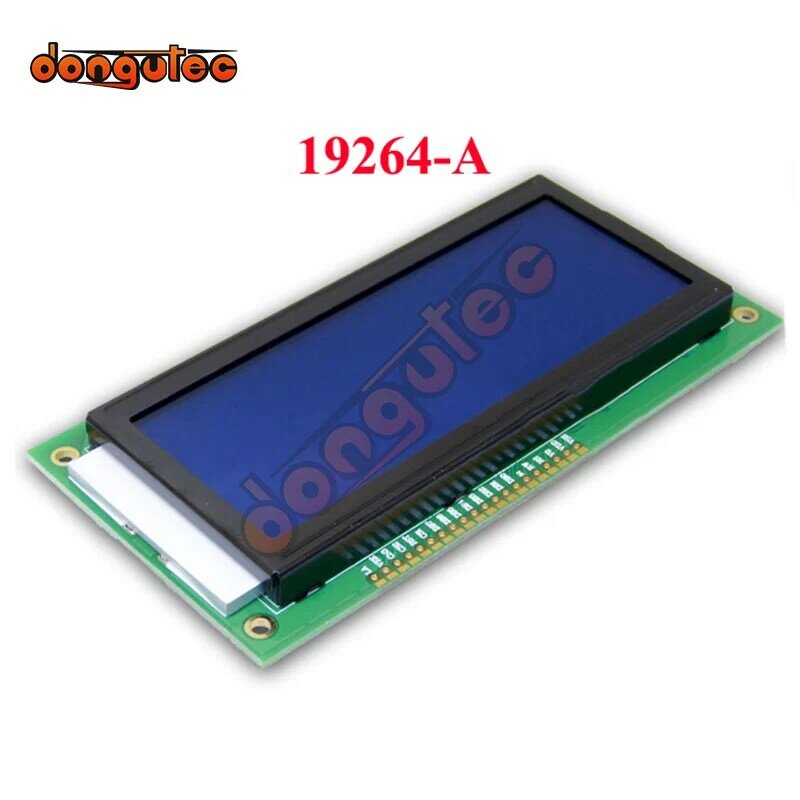 Modulo schermo grafico LCD da 4.37 pollici 20pin 19264A 3.3V 5V blu/bianco/giallo verde/retroilluminazione interfaccia parallela