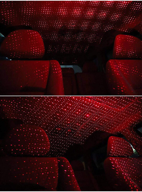 USB ستار العارض ليلة ضوء رومانسية السماء المرصعة بالنجوم العارض سيارة ضوء المحمولة الزخرفية سقف للسيارة الخفيفة لغرفة النوم الطرف