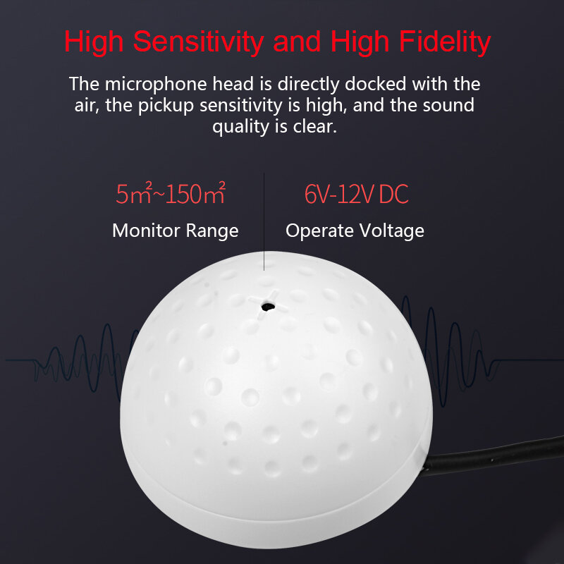 Hohe Qualität Audio Überwachung MIC Sound Pickup Mikrofon für CCTV Überwachung Sicherheit Ip-kamera Gebaut in Preamp Wired Stimme