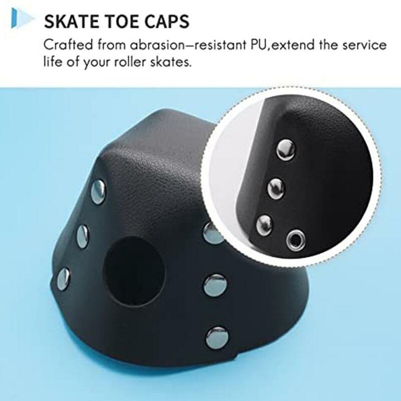 1 par roller skate toe guardas patins de gelo couro toe capa protetora toe protetor acessórios do esporte