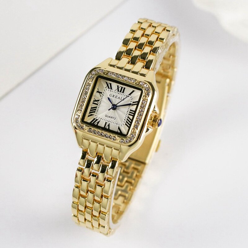 Moda damska kwadratowe zegarki 2021 marka panie kwarcowy Zegarek klasyczny srebrny prosty Femme pasek stalowy zegar Zegarek Damski
