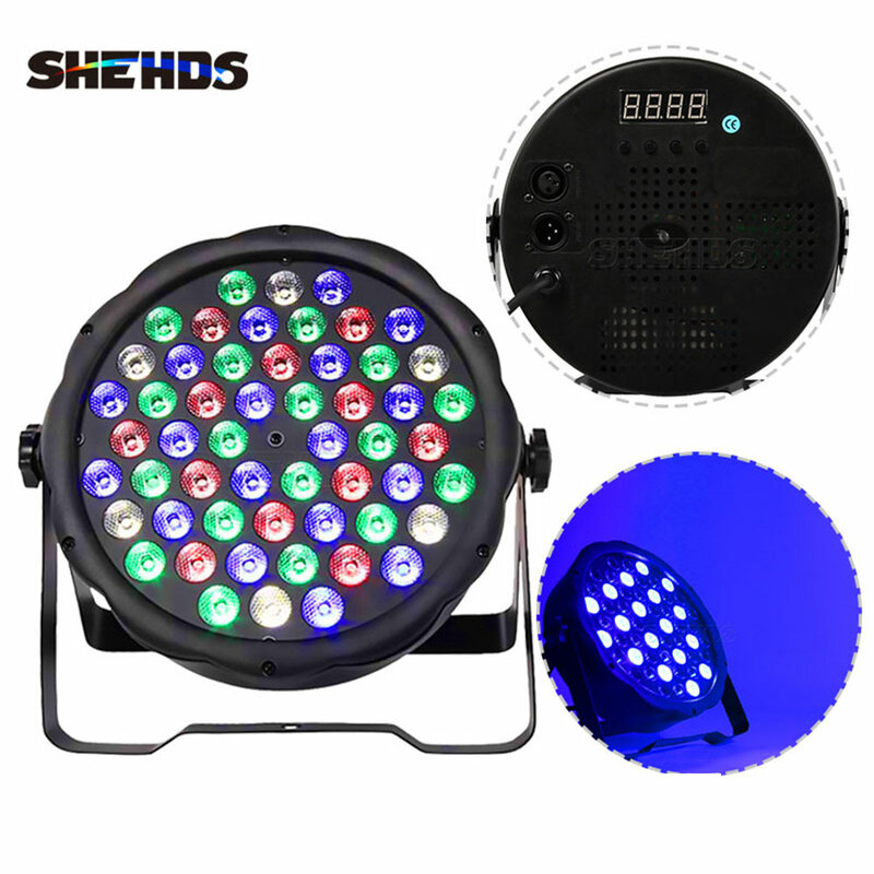 1 pièce LED 7x1 8W/7x1 2W/54x3W/+ UV Par Light avec DMX512 6in1 Stage Light Wash Effect DJ Disco Mini Led spot 10W