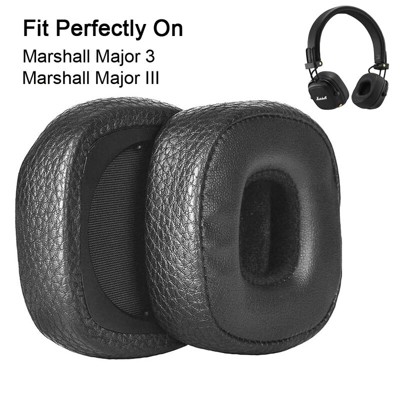 Major 3 Ear Pads Replacement Memory Foam PU Leather Headphone Earpads Ear Cushion Pad For Marshall Major 3 / Major III Headphone