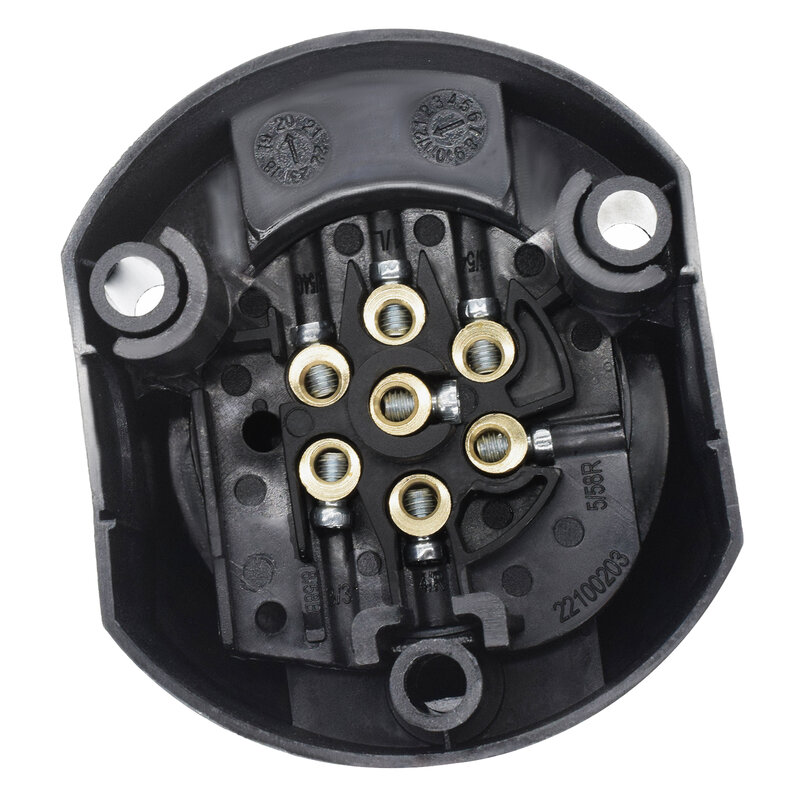 Enchufe europeo de remolque de 7 pines y 12V, barra de remolque, adaptador de conector eléctrico para RV, camión, Vans, caravanas, adaptador de señal de transferencia