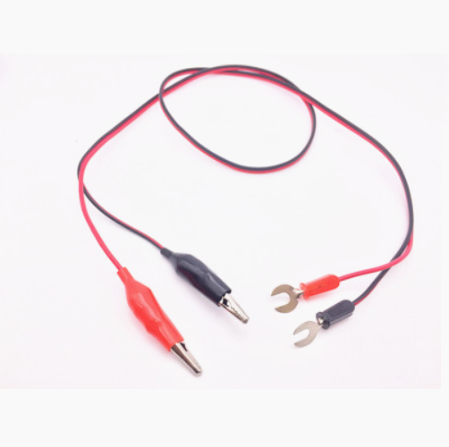 Cable de entrenamiento de cocodrilo de prueba a horquilla en forma de U, cable de conexión de circuito de experimento físico