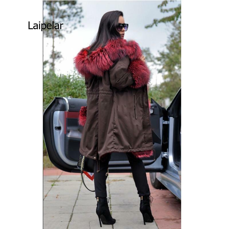 Giacche da donna parka cappotto femminile inverno caldo fodera in pelliccia giacca invernale con cappuccio donna grande collo di pelliccia piumino da donna