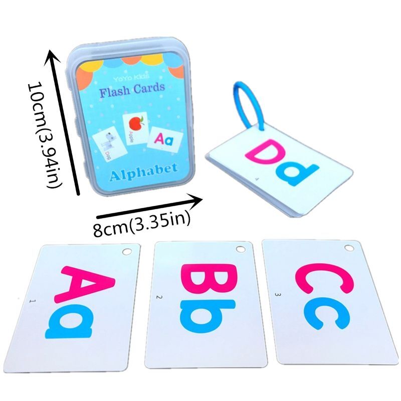 เด็กการเรียนรู้ภาษาอังกฤษ Word Card Pocket Flash Cards Montessori ของเล่นเพื่อการศึกษา Y4UD