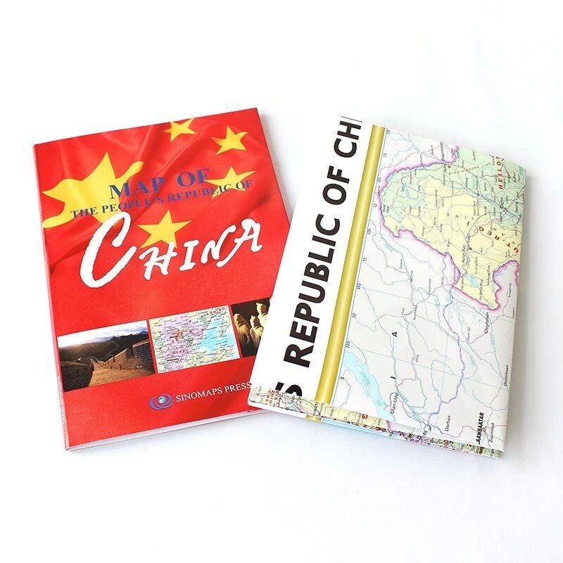 Pure English Version New Edition Genuine China Map MAP OF CHINA China Administrative Map Folding Portable Map Coated Paper