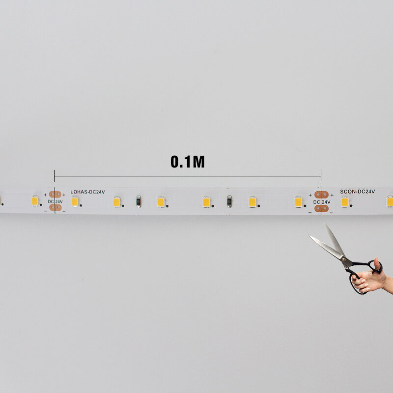 SCON – bande lumineuse LED Flexible 220V, 2835, haute luminosité, sécurité, contour de plafond, rainure sombre
