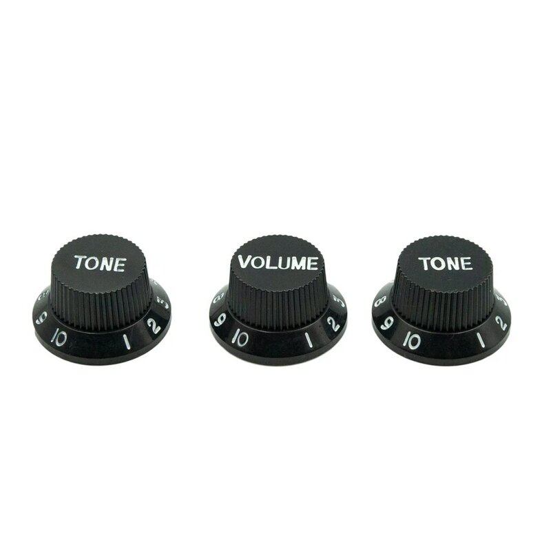 Lommi 2tone & 1 botão de volume conjunto botão da guitarra pot botões boné botão da guitarra preto strat botão controle de velocidade para acessórios da guitarra elétrica