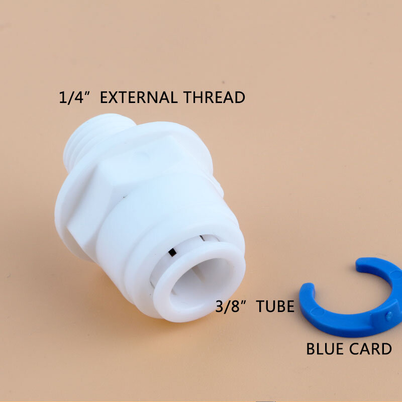 1/4" External thread to 3/8" Tube direct connection straight Quick Connect 1064 RO Water external diameter 12.5MM Tube Fitting