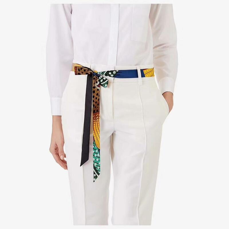 女性用ロングシルクスカーフ,200cm,ベルト,女性用,シルクスカーフ,リボン付き