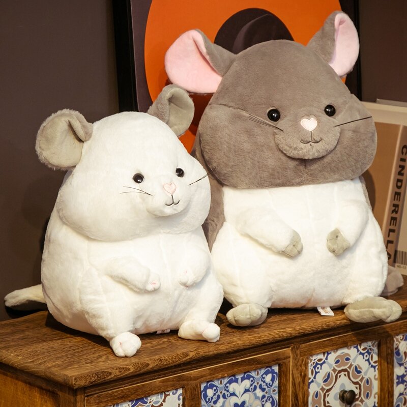 Peluche de Chinchilla 35/45CM, 1 pièce, jouets de Simulation, mignonne souris de tamia, vraie vie, oreiller Totoro, poupées douces rembourrées pour enfants, cadeau