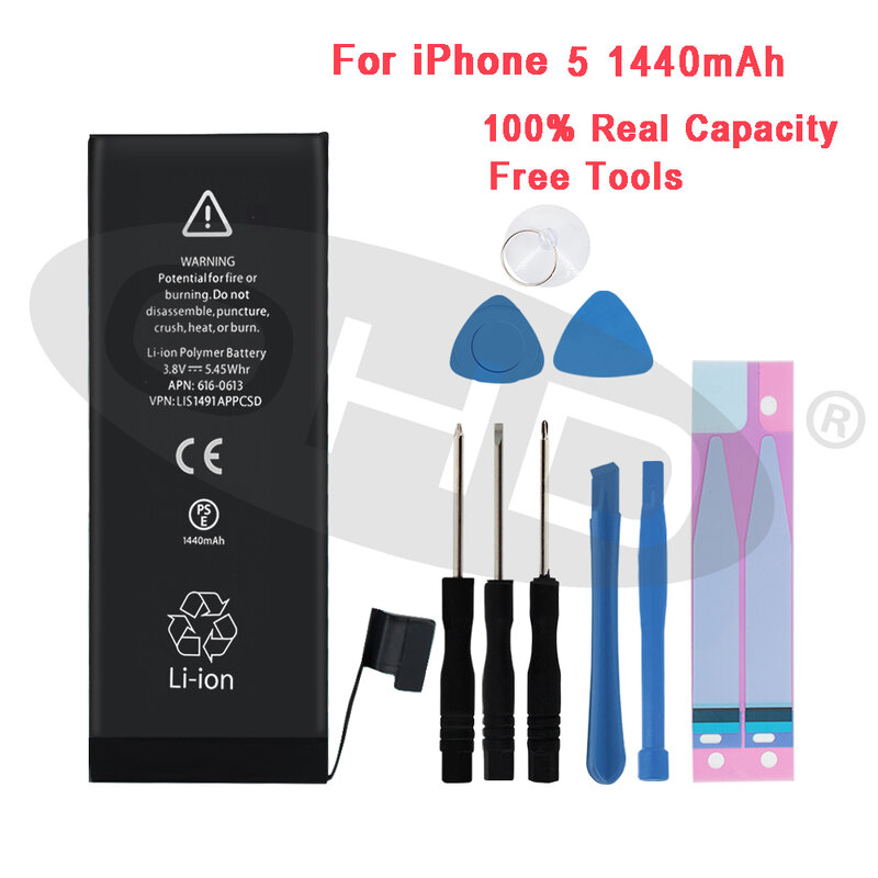 100% Newest Lithium Battery For Apple iPhone 6S 6 7 5S 5 Replacement Mobile Batteries For iphone 5 5s 6 s Internal Phone Bateria