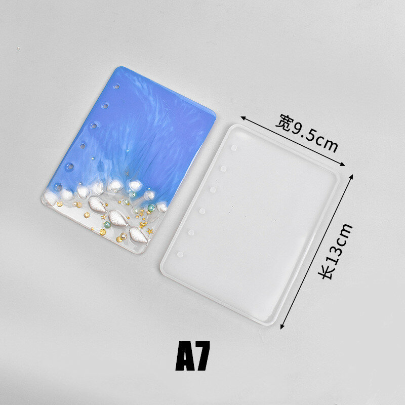 DIY Notebook Silicone Mold A5 A6 A7 High Mirror Surface Notepad Crystal Epoxy Resin Mold