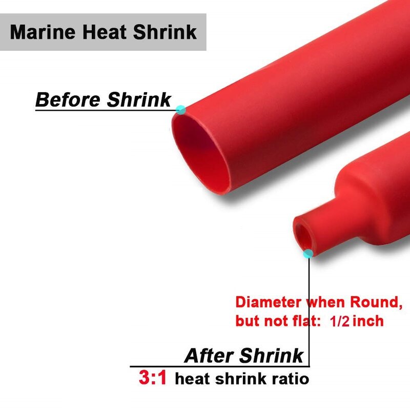 Kit di tubi termorestringenti impermeabili da 275 pezzi connettore marino di giunzione del cavo del terminale elettrico rivestito adesivo con pistola ad aria calda