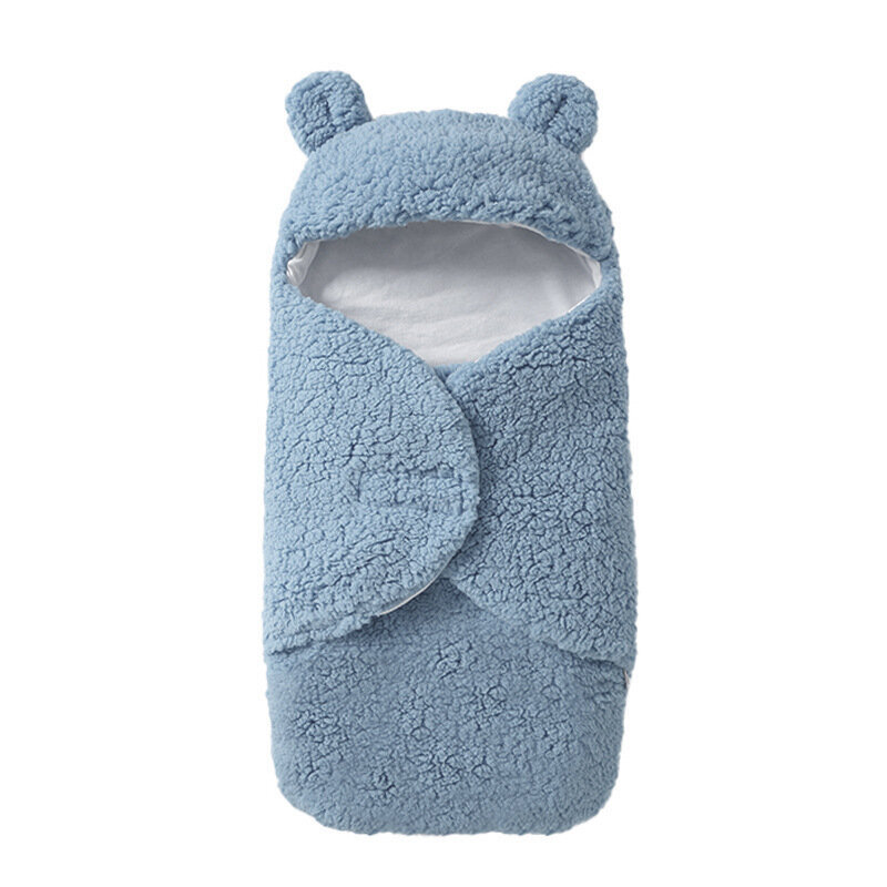 Kantong Tidur Bayi Baru Lahir Lampin Kaki untuk Kehangatan Berber Bulu Bayi Bungkus Tas