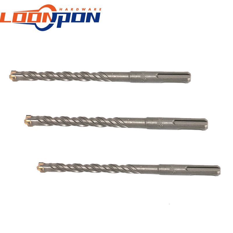 260mm Electric Hammer Drill Bits 20/22/25mm Cross Type Tungsten Steel Alloy SDS Plus for Masonry Concrete Rock Stone 1Pc