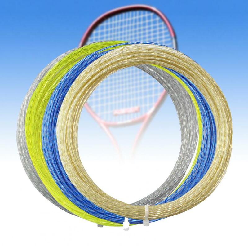 แร็กเก็ตเทนนิสลวดไนลอนแร็กเก็ตเทนนิส Bright สีแฟชั่นที่คงทน1.30มม.ความชื้นเทนนิส
