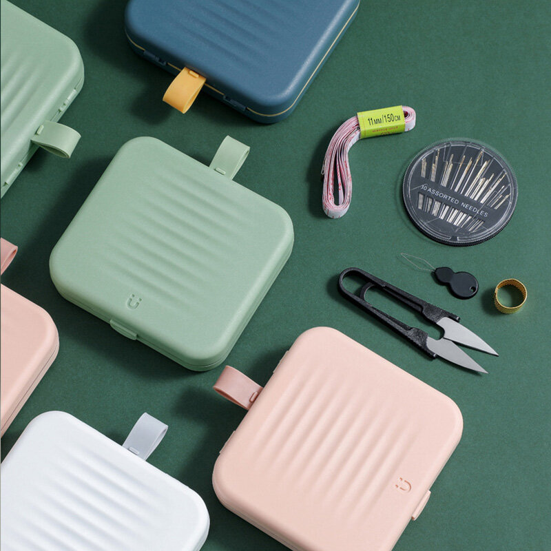Tragbare Travel Sewing Box set Lagerung Box Kleine Multifunktions Magnetische Nähen Kit Haushalt Handgemachte Nähen Zubehör