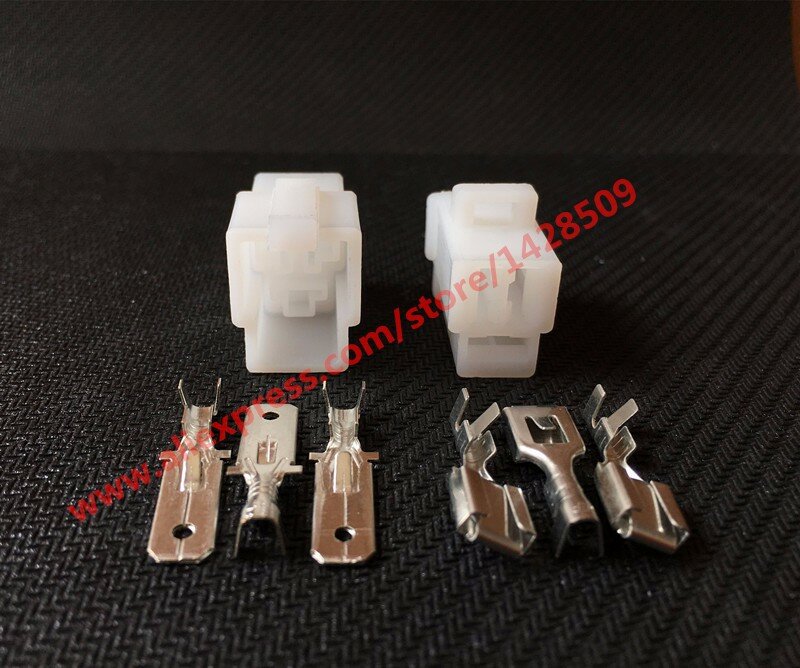 1 Set 6.3 Sumitomo 6110-4533 3 Pin Battery Charger CDI Female And Male Wire Connector Automotive Electrical Connector