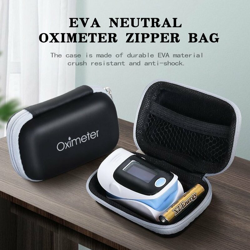 Нейтральный Пульсоксиметр EVA, сумка на молнии, сумка для хранения, разумный дизайн пространства, защитный чехол, жесткий держатель на молнии, контейнер для хранения пульсоксиметра