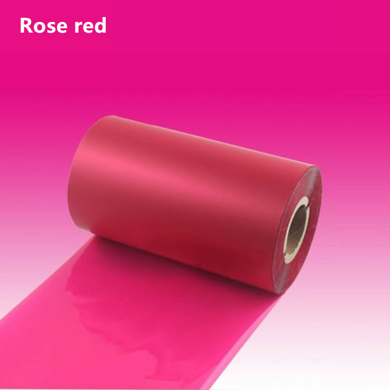 50 60 70 80 90 100 100mm * 300 M สีเหลืองสีม่วง Rose Red DK สีเขียวริบบิ้นแว็กซ์ thermal TRANSFER RIBBON สำหรับเครื่องพิมพ์