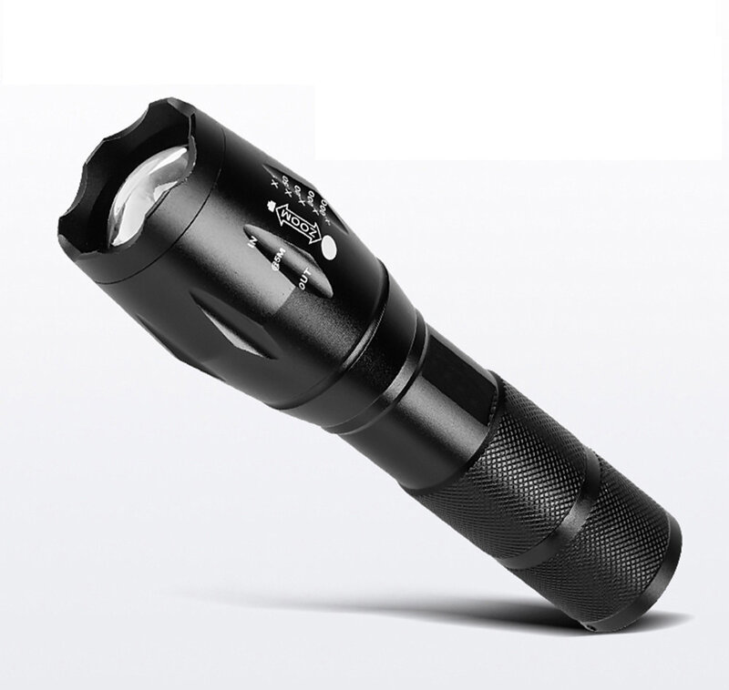Camping Outdoot Emergency High Lumen Tactical Flashlight Zoomable 5 Modes Water Resistant Handheld Light