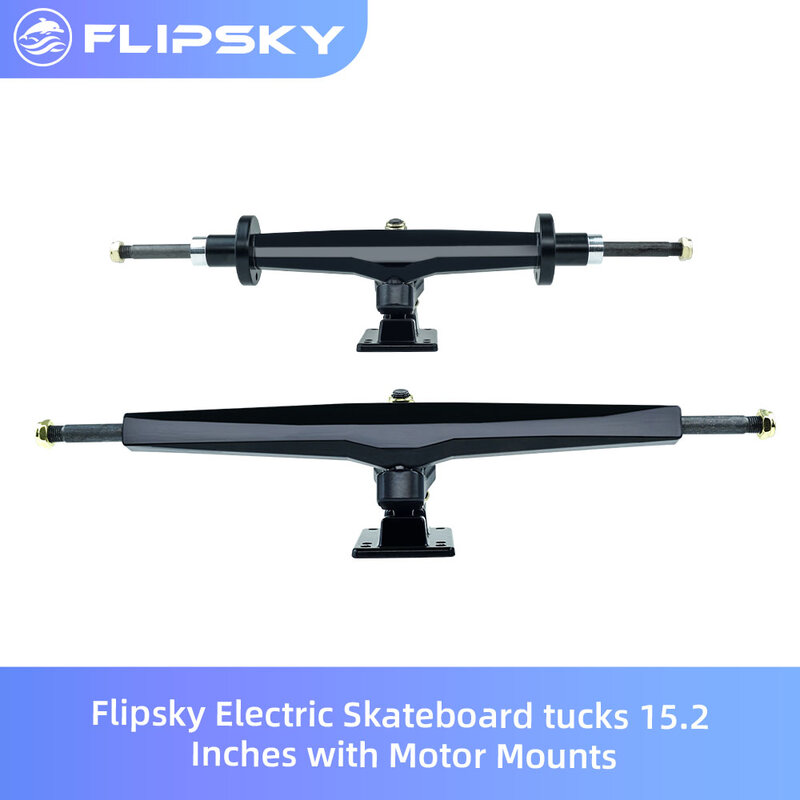 Flipsky Electric Skateboard Tucks 15.2 Inci dengan Motor Mounts untuk Electric Skateboard Double Kingpin Trucks Kit Electric