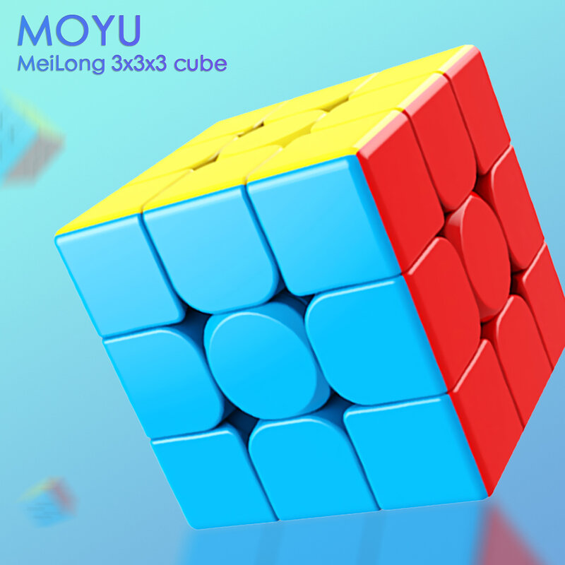 MoYu Meilong-Cube Magique Sans Autocollant, Puzzle de Vitesse Professionnel, Jouets pour Étudiants, 3x3x3