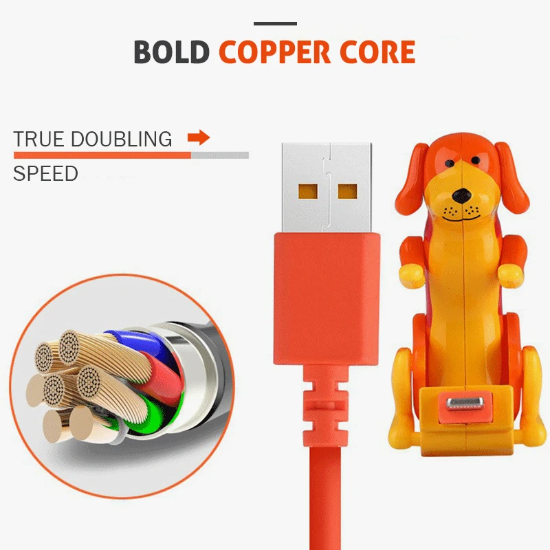 Funny Humping สุนัข Fast Charger Mini Cable Charger 1M สายชาร์จน่ารัก Micro USB Fast Charging Cable สำหรับ Iphone