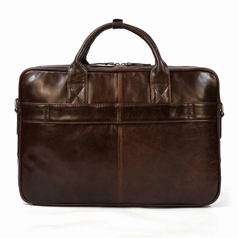 Soft Genuine Leather Briefcase Bag Men's Male business laptop bag 14 15.6 inch PC Computer Bag for men male shoulder bag