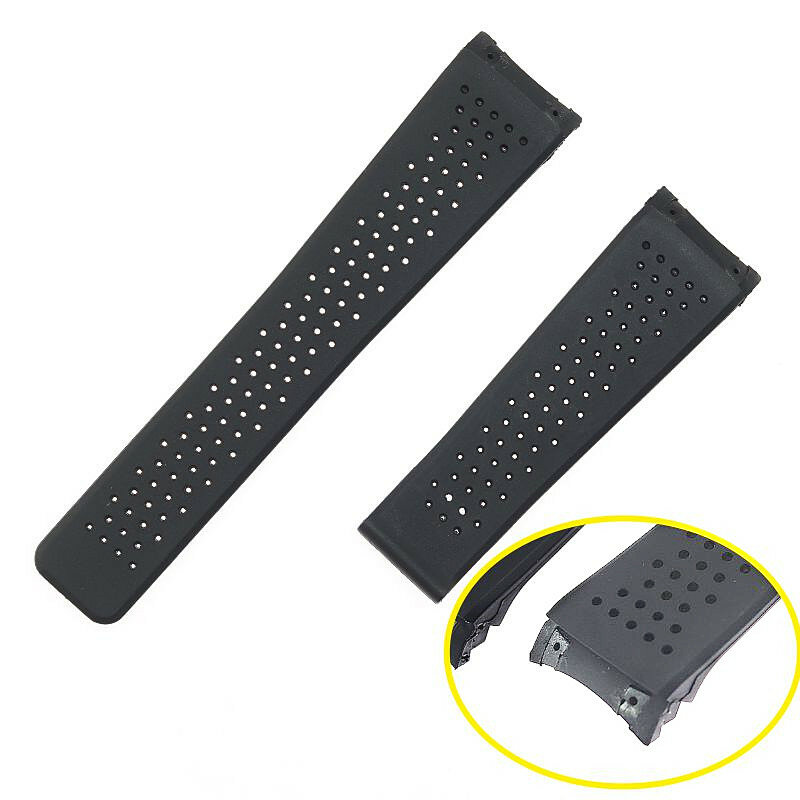 Fashion 22mm Silicone Watchband For TA HEUE CARRER Series Men Breathable Band Soft Watch Strap For TAG HEUER Wrist Bracelet