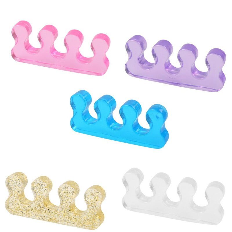 Hot Sale 2PCS Soft Silicone Manicure Pedicure Nails Finger Separator Flexible Finger Toe Spacer Separation Straighteners Tool