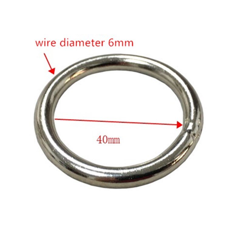 10PCS Stainless Steel Rings Hardware Bags Buckles Iron Plated Round Ring Webbing Buckles Welded 45mm