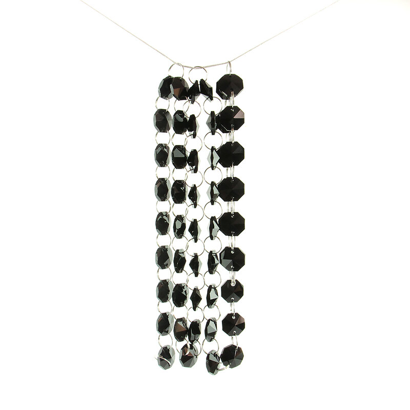 Guirlande diamant K9 cristal perles octogonales rideau perle pendentif éclairage pour pendentif décoration pour la maison bricolage 5m 14mm