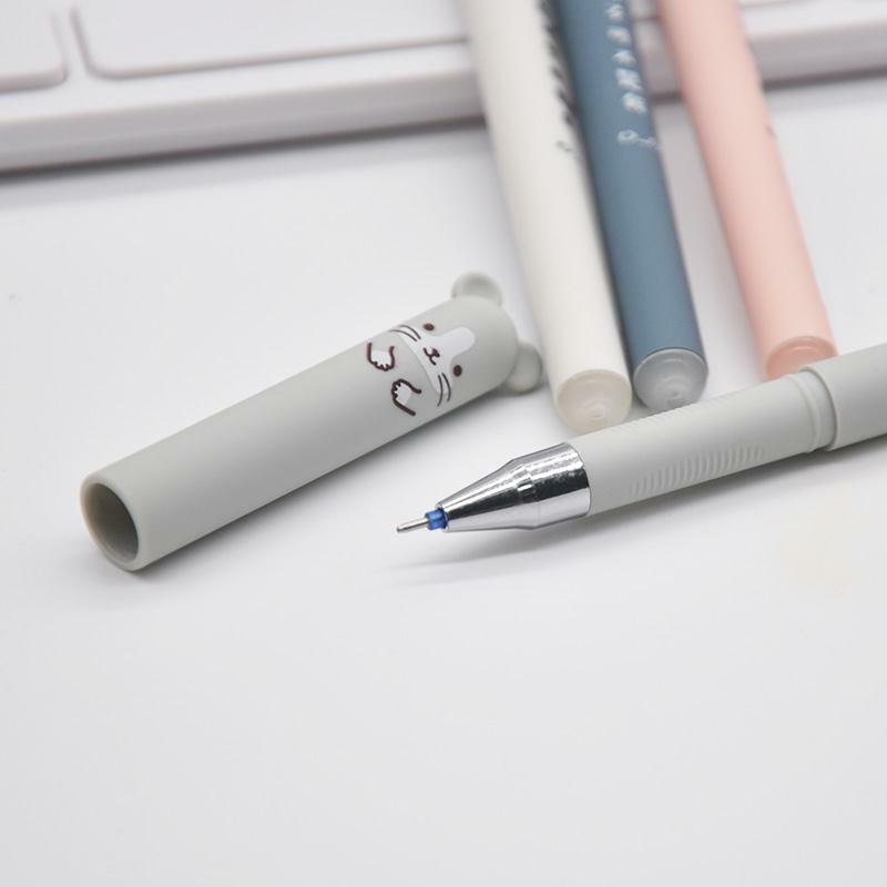1 개/대 귀여운 동물 젤 펜 0.5mm 리필 막대 매직 지울 수있는 펜 학교 kawaii 빨 수있는 손잡이 쓰기 문구 용품