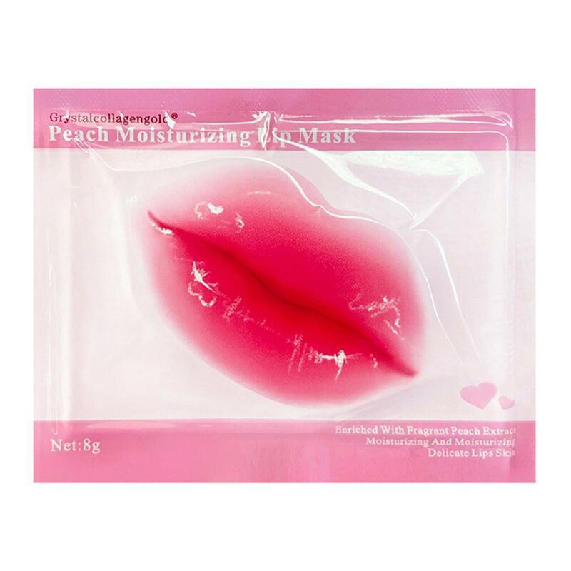 1 pz pesca collagene maschera per labbra Gel Pad Anti Aging essenza idratante patch per labbra Plumper Enhancer Pad maschere per labbra di cristallo