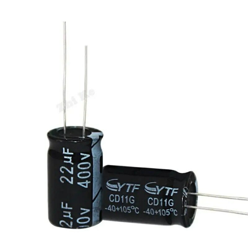 10 pces higt qualidade 400v22uf 13*21mm 22uf 400v 13*21 capacitor eletrolítico