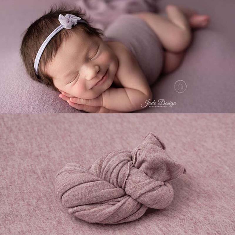 Baby Photo Props Pasgeboren Fotografie Prop Deken Wraps Accessoires Set Pluis Dubbelzijdig Stretch Achtergrond Schieten Studio