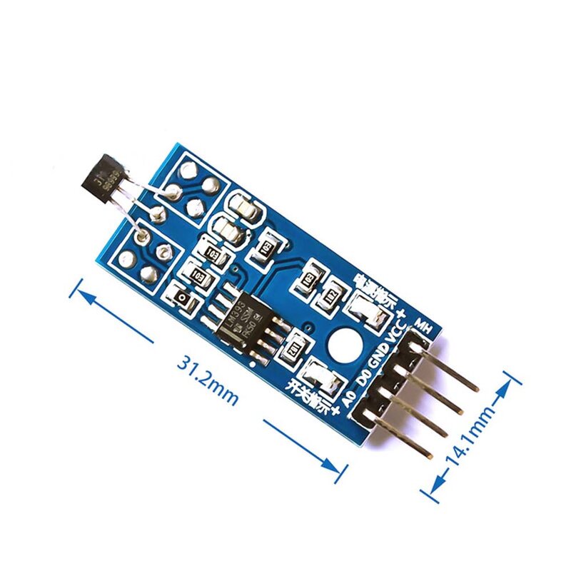 Sensor de hall taidacent, 25 peças, lm393 3144, módulo sensor de efeito de hall, para medição de velocidade, contador de efeito, sensor de posição
