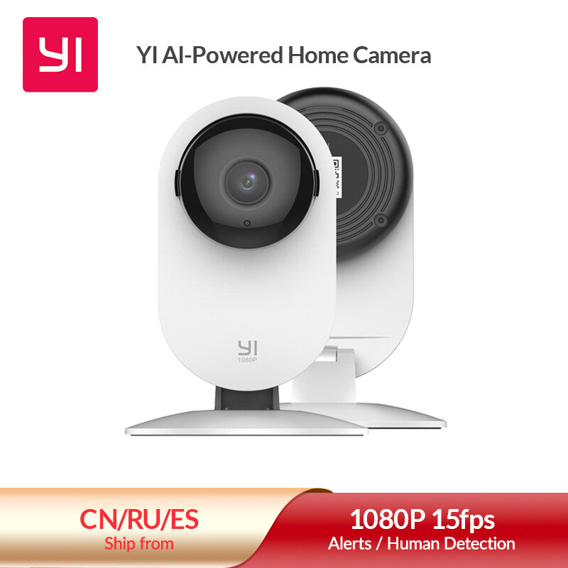 YI-Caméra de surveillance intérieure intelligente 1080p, dispositif de sécurité sans fil, avec vision nocturne, IA, vision humaine, chien, chat, animaux domestiques