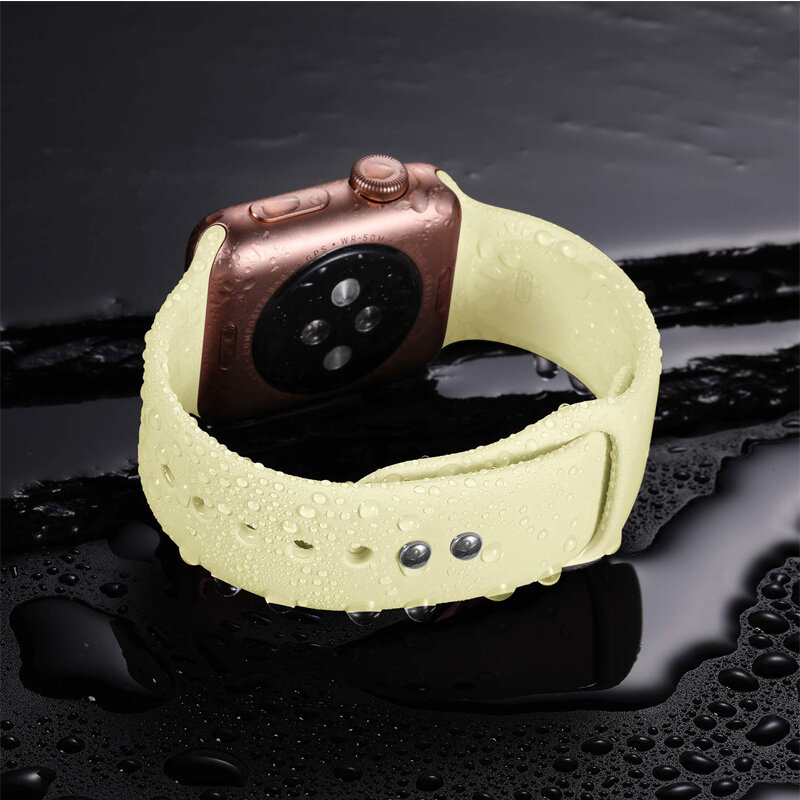Correa de reloj Apple watch banda 42mm 38mm silicona deporte correa 4 44mm 40mm iwatch 4 3 2 accesorios de reloj pulseira aple