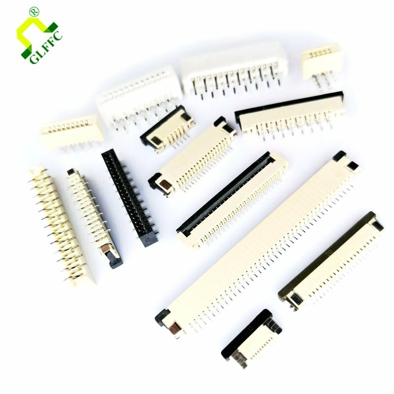 10Pcs Clamshell Lade Bodem Contact Type 4P 5P 6P 7P 8P 10P 12P 14P 16P 18P 20P 24P 26P 30P 0.5Mm Fpc/Ffc connector Socket