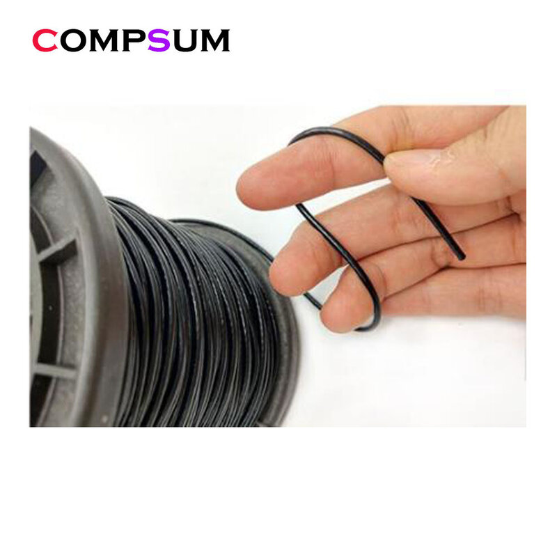 Cuerda de alambre de acero con revestimiento negro, acero inoxidable 304, PVC, Flexible, suave, transparente