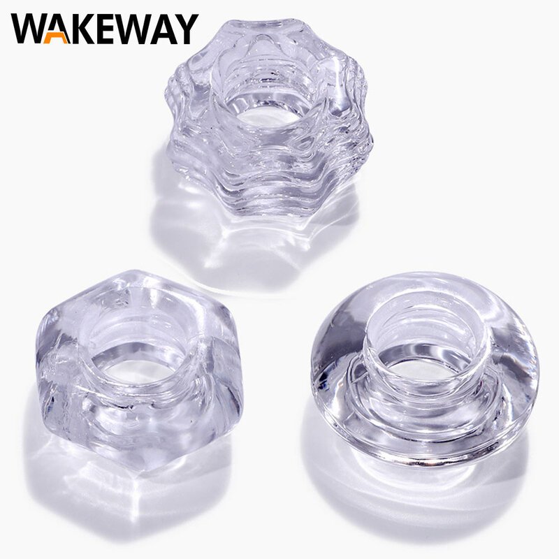 WAKEWAY-Anillo de pene de silicona para hombres y adultos, Juguetes sexuales duraderos para erección, retraso de eyaculación, cuentas, 3 unidades por juego